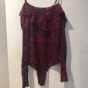 Off shoulder Lace body suit